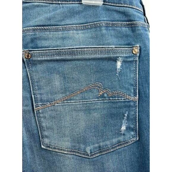 WHBM White House Black Market Jeans Womens Sz 8 Distressed Girlfriend Embroidery - Picture 3 of 5